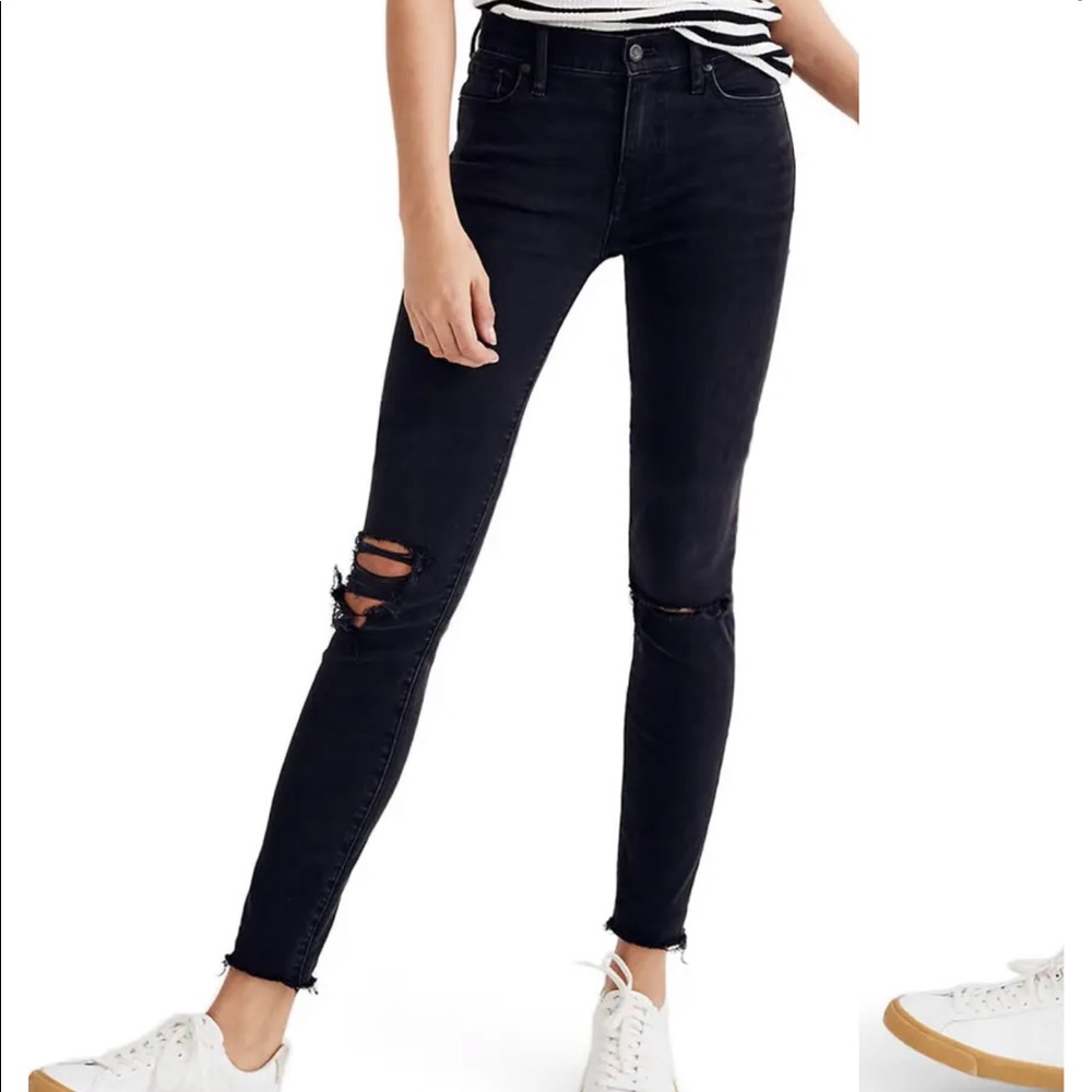 Madewell black jeans curvy high riser